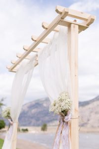 Wedding arbor on Osoyoos beach