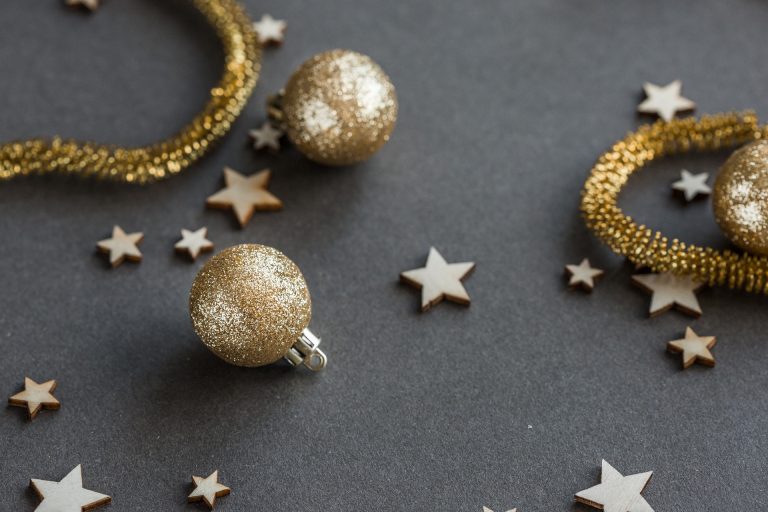 holiday sparkles, baubles and decorations