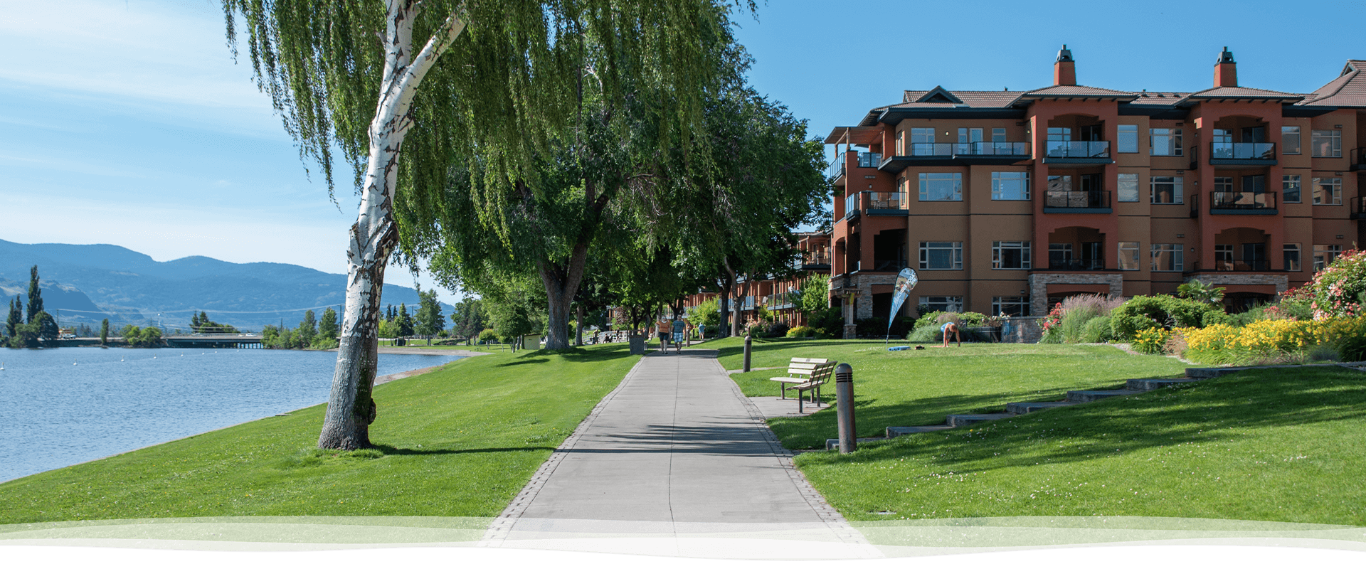 View of Watermark Beach Resort lakefront location in Osoyoos BC