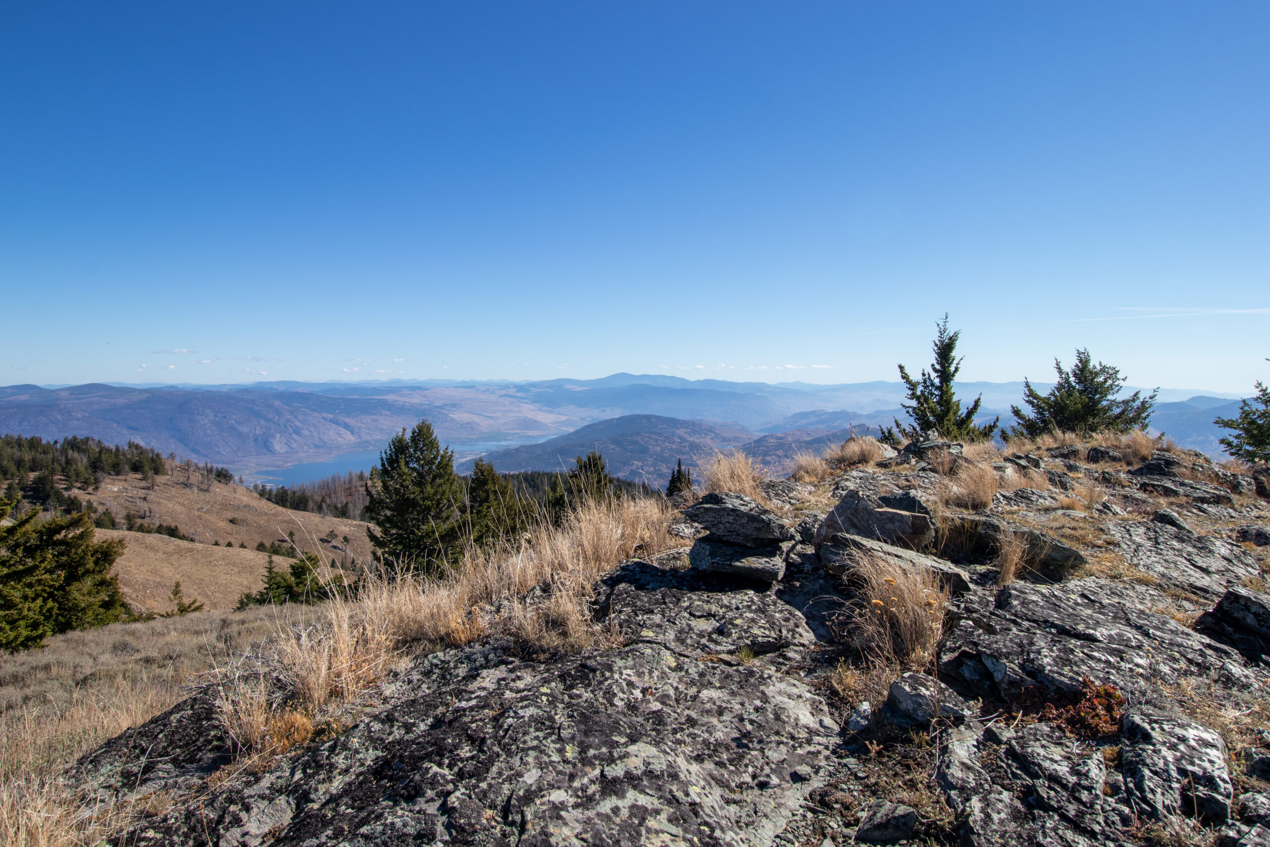 View from Mt Kobau in the Okanagan Valley in British Columbia