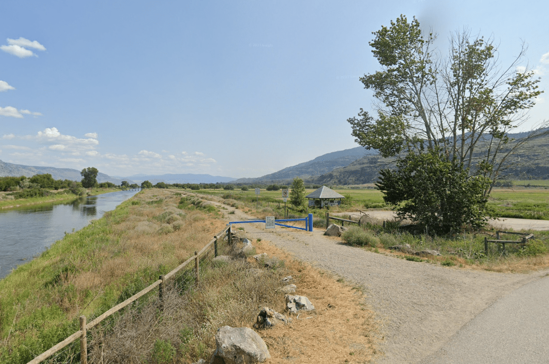 Trailhead of Osoyoos Oxbows and start or end of Kettle Valley Rail Trail and International Bike & Hike Route